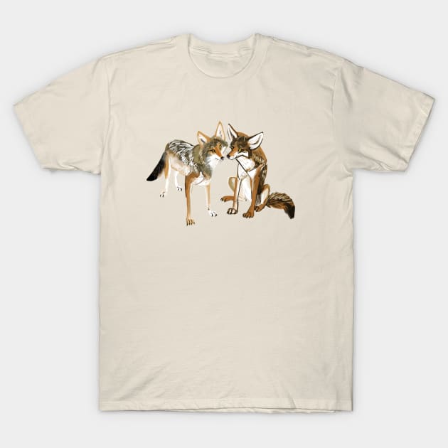 Coyote in love #3 T-Shirt by belettelepink